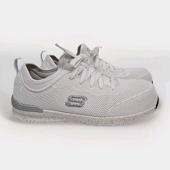 Skechers  Bulklin BALRAN Safety Toe Work Comfort Sneakers White Women’s Size 7 - Picture 1 of 10